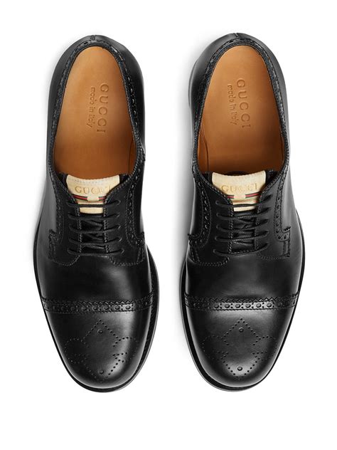 gucci perforated leather brogues|Men's lace.